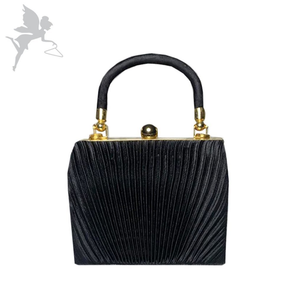 Mini Satin Pleated Box Purse